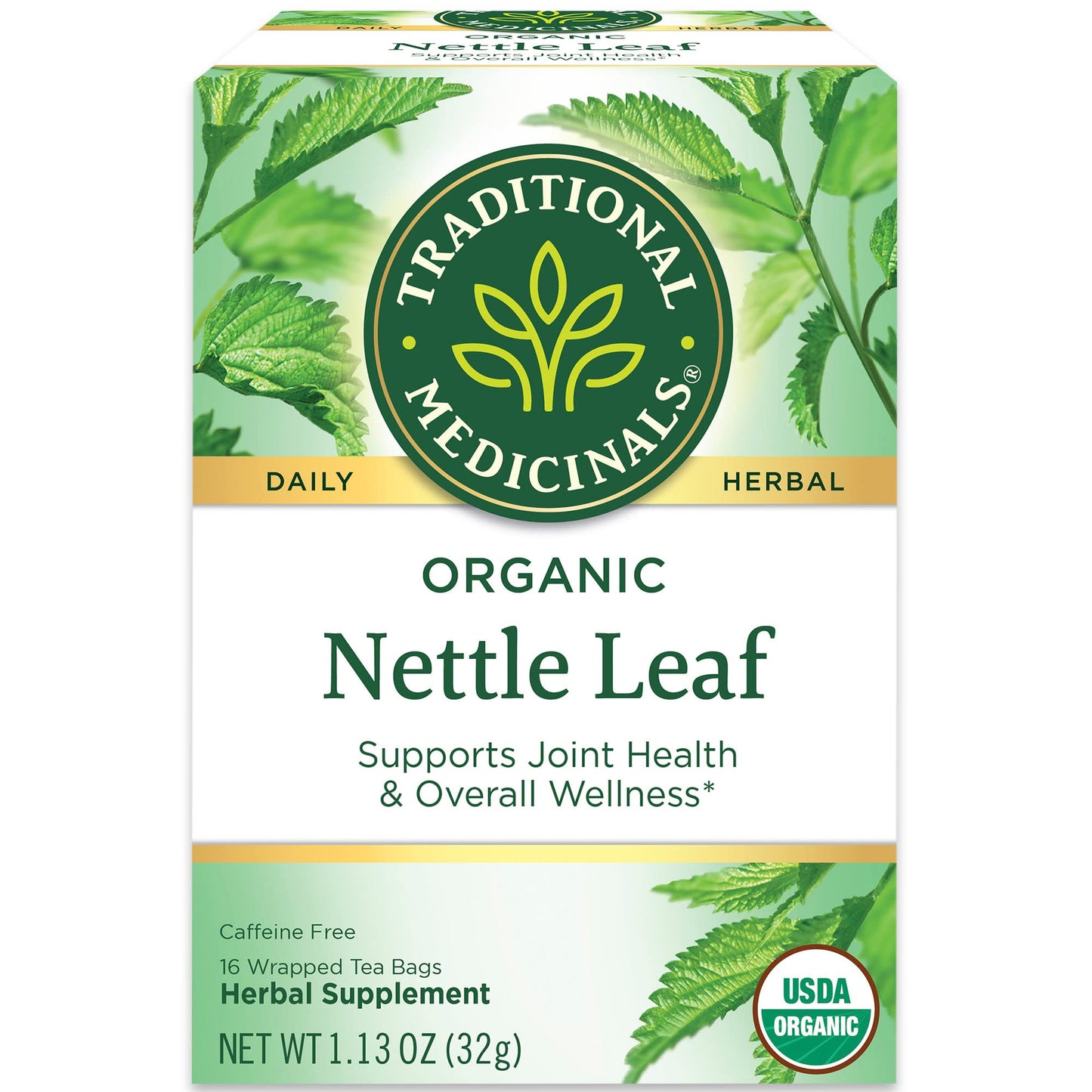 Traditional Medicinals Organic Nettle Leaf Tea - 32 Bags, 2-Pack | Joint Health & Wellness