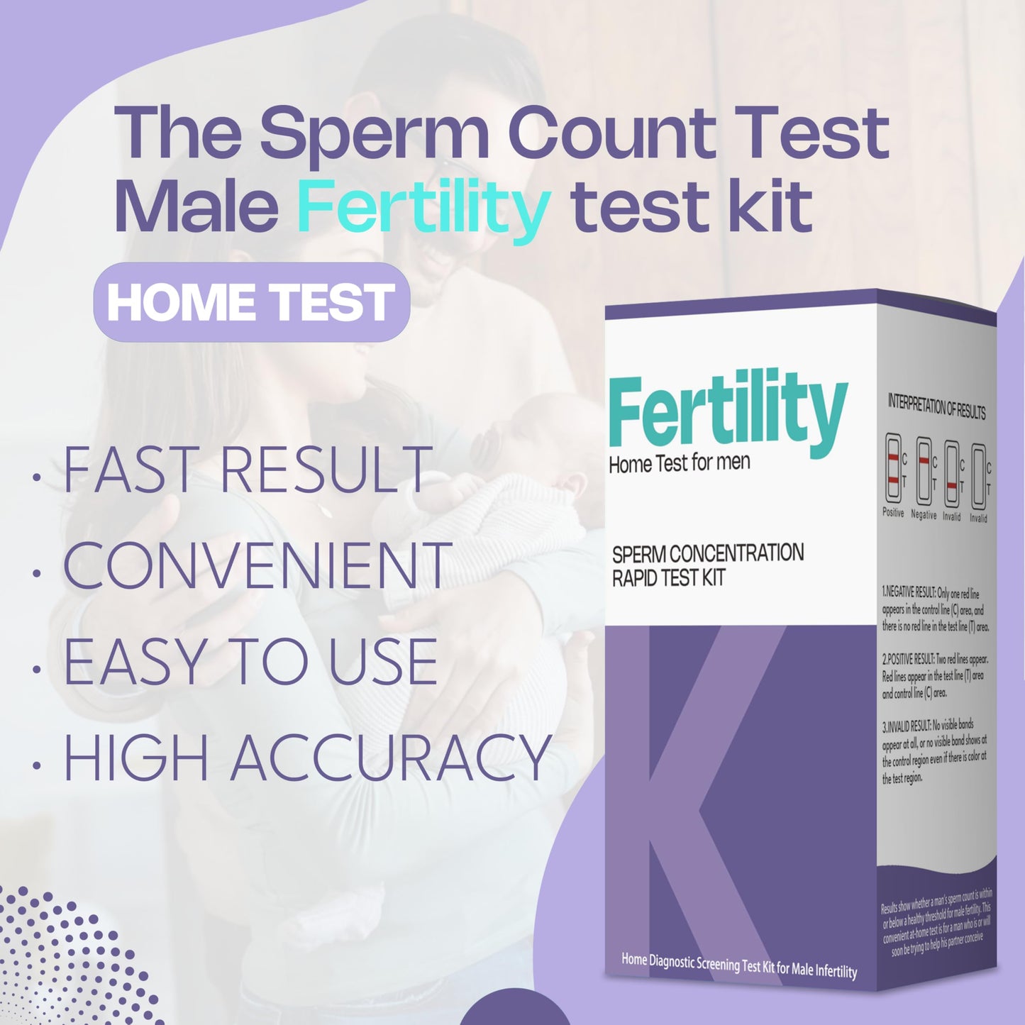Trak Plus Male Fertility Testing System - At-Home Sperm Count Kit