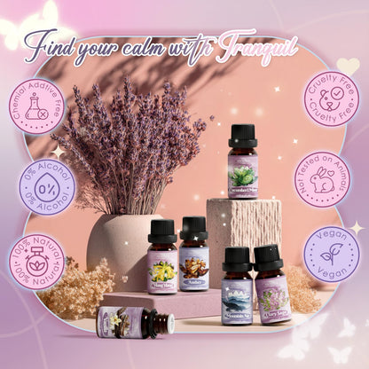 Tranquil Diffuser Oils – SNOWSEN Essential Oil Set for Diffusers, Soap & Candle Making