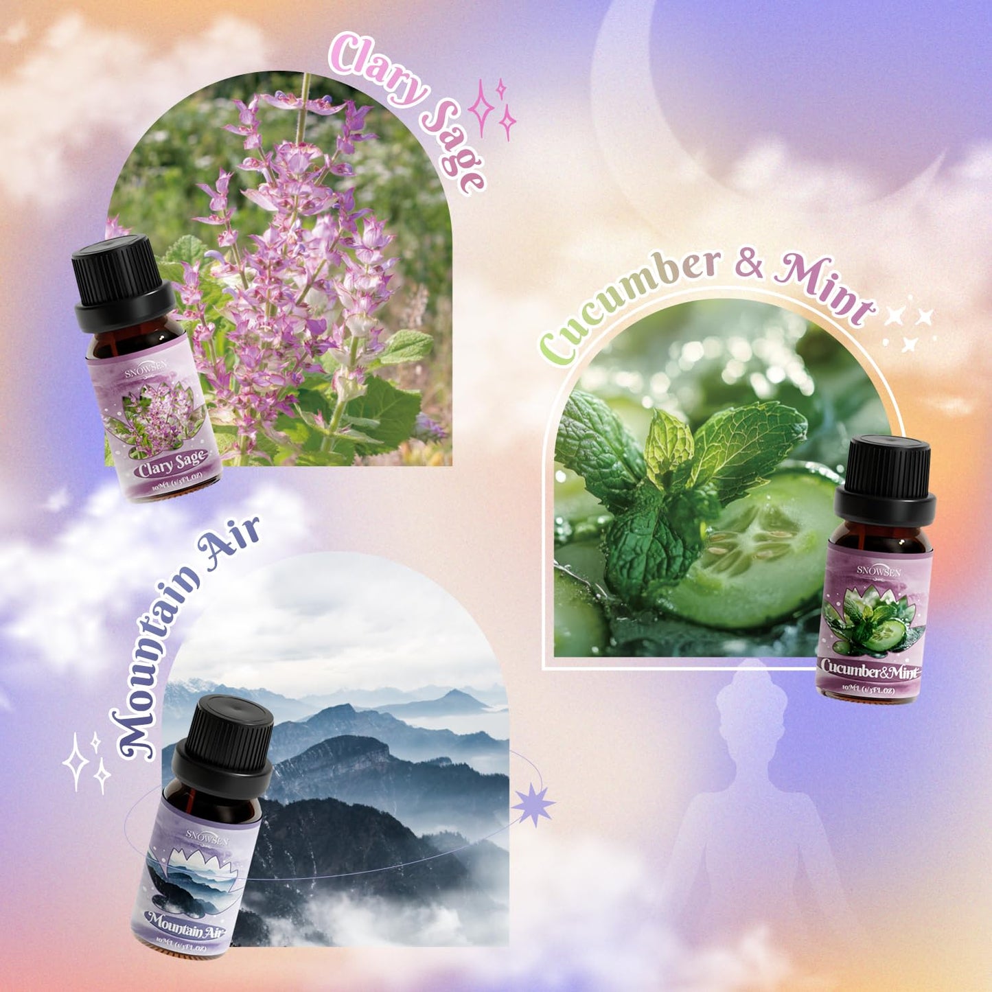 Tranquil Diffuser Oils – SNOWSEN Essential Oil Set for Diffusers, Soap & Candle Making