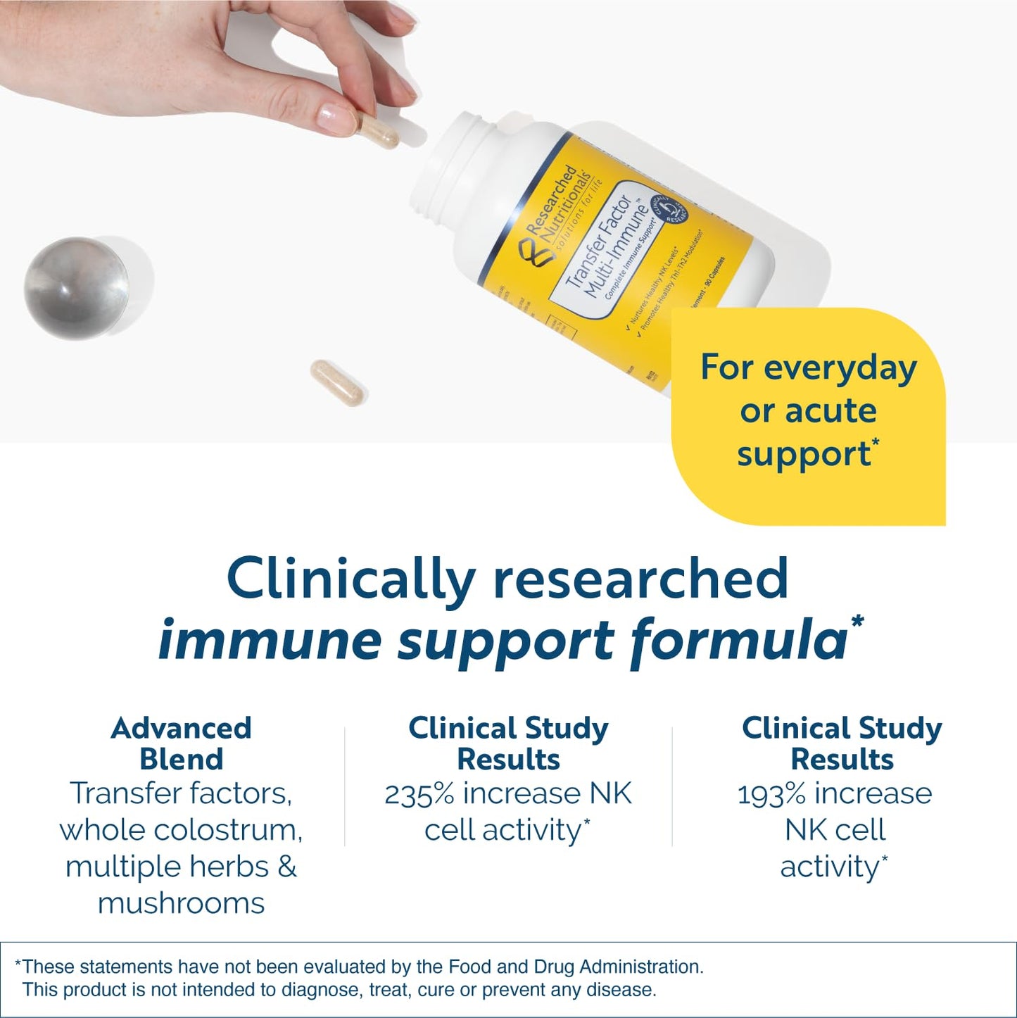 Researched Nutritionals Transfer Factor Multi-Immune Support – 90 Capsules