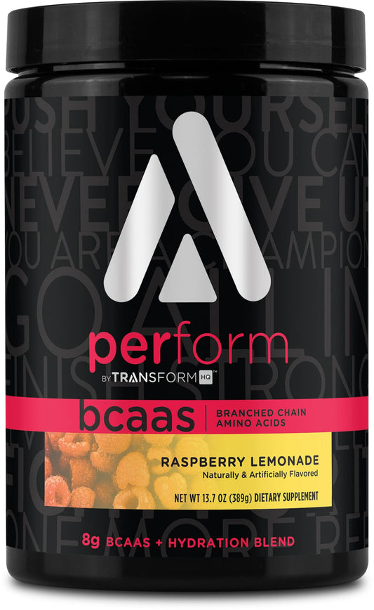 TransformHQ BCAA 2:1:1 Powder - Raspberry Lemonade, 28 Servings | Gluten Free, Non-GMO BritishVita | Premium UK Vitamins & Wellness Supplements