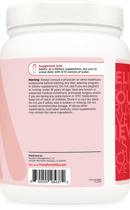 TransformHQ Beauty Collagen – Fruit Punch (30 Servings) for Hair, Skin & Nails