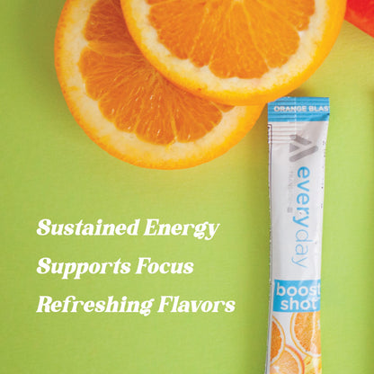 TransformHQ Boost Shot Powder Drink Sticks - Strawberry Lemonade, 7 Pack | Caffeine & B Vitamins