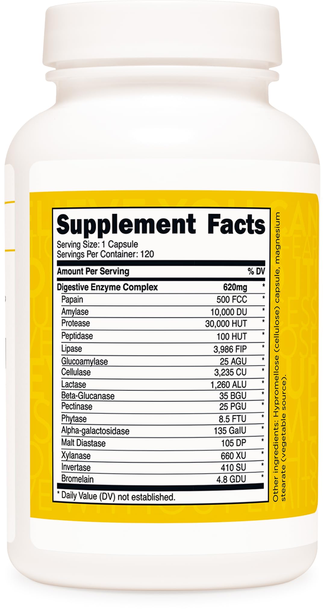 TransformHQ Digestive Enzymes Supplement (120 Capsules) - 16 Enzymes for Healthy Digestion