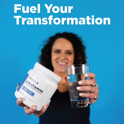 TransformHQ L-Glutamine Powder 500G | 100 Servings | Gluten Free, Non-GMO