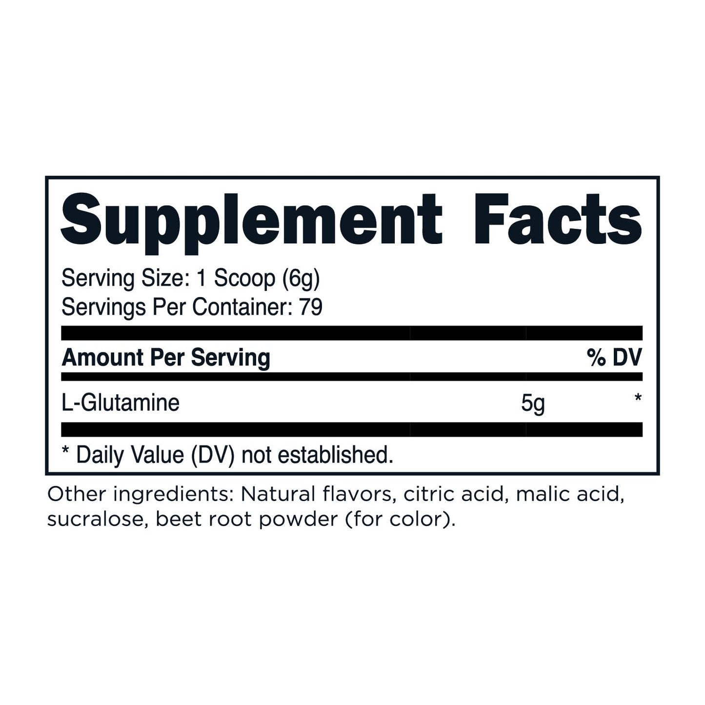 TransformHQ L-Glutamine Powder 500g (Strawberry Lemonade) - Gluten Free, Non-GMO