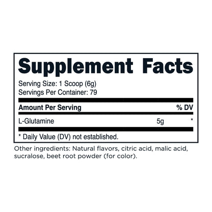 TransformHQ L-Glutamine Powder 500g (Strawberry Lemonade) - Gluten Free, Non-GMO