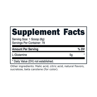 TransformHQ L-Glutamine Powder 500g Tropical Whip – Gluten Free, Non-GMO