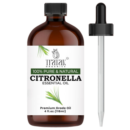 Tratak Organics Citronella Essential Oil 4 oz - Pure & Natural