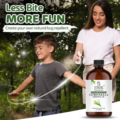 Tratak Organics Citronella Essential Oil 4 oz - Pure & Natural