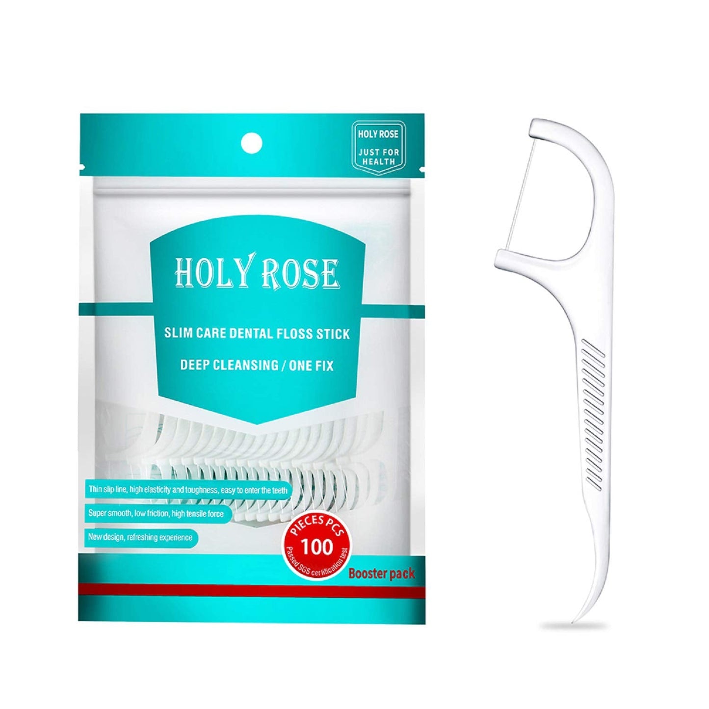 Travel Dental Floss Picks – 300 Count Bagged Floss Sticks | Holy Rose