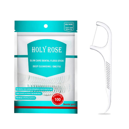 Travel Dental Floss Picks – 300 Count Bagged Floss Sticks | Holy Rose