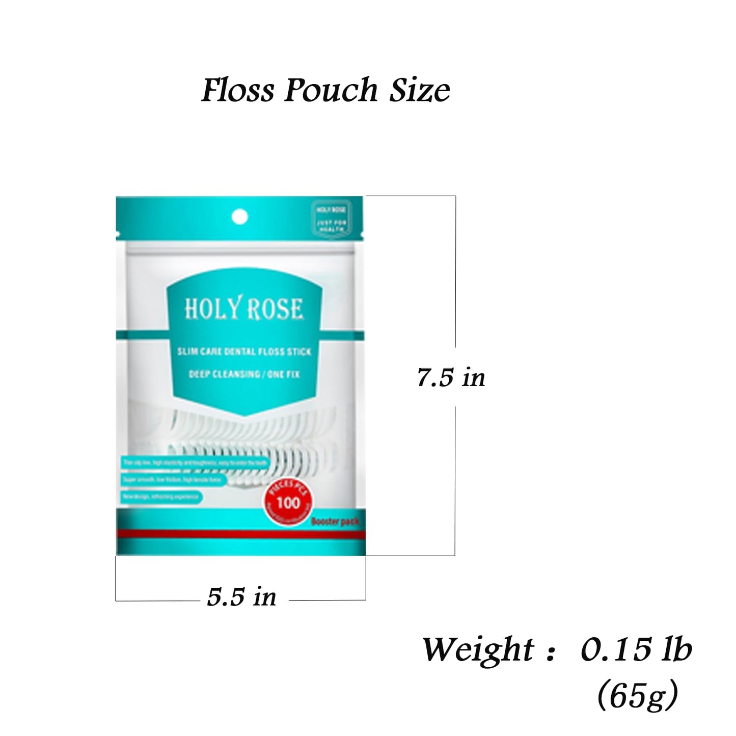 Travel Dental Floss Picks – 300 Count Bagged Floss Sticks | Holy Rose
