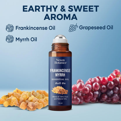 Frankincense & Myrrh Essential Oil Roll-On 10ml – 100% Pure & Natural | Nexon Botanics