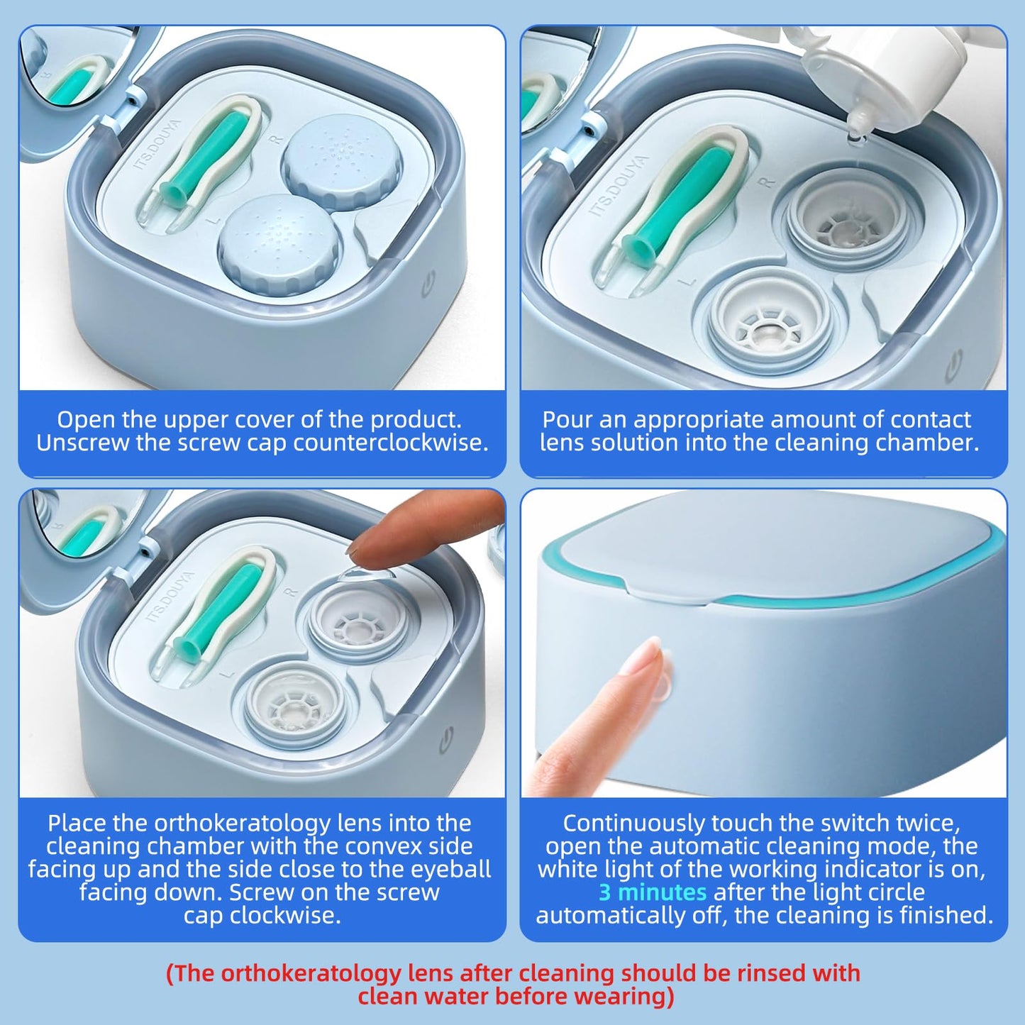 Rigid Keratoplasty Scleral Ultrasonic Cleaner for OK & RGP Lenses