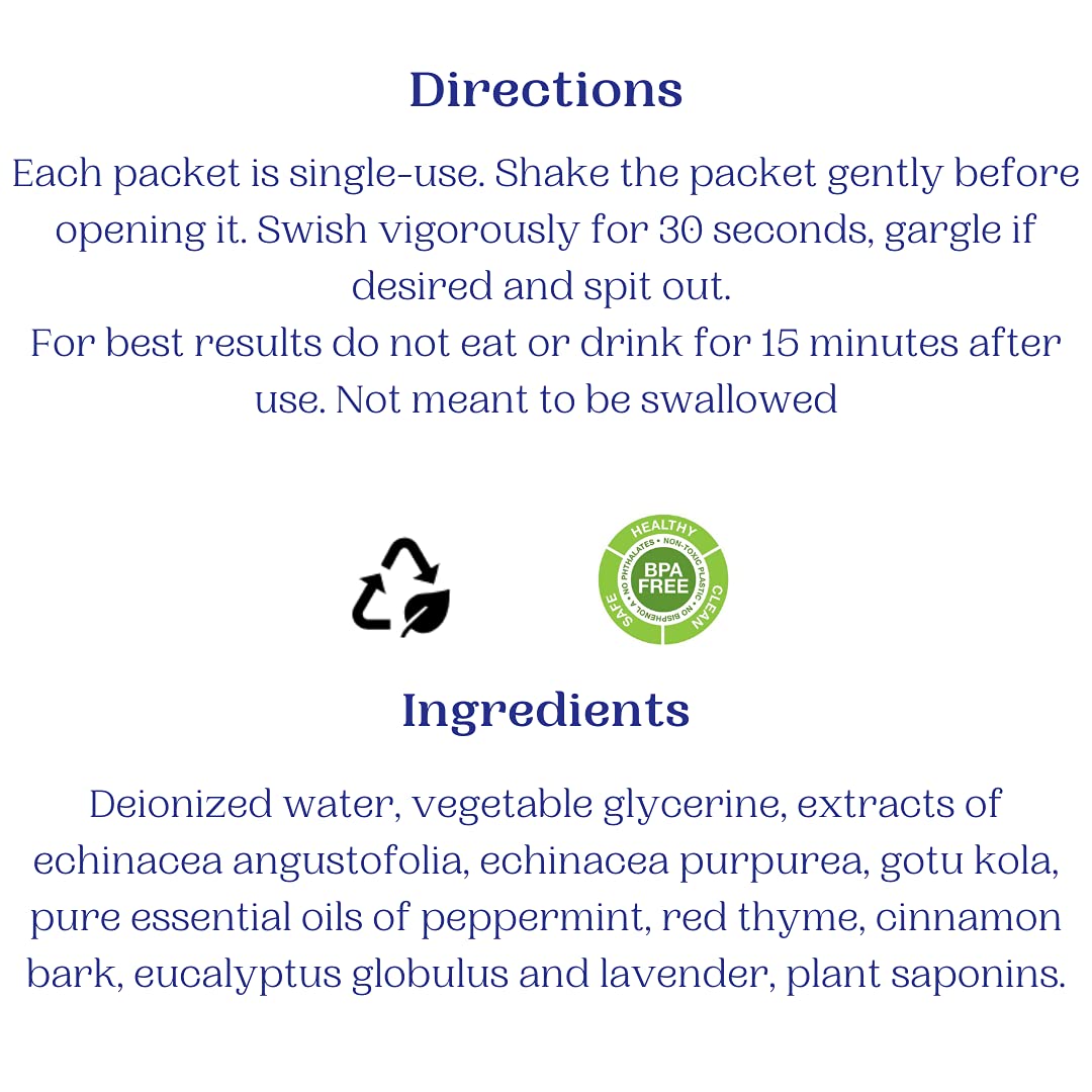 TONIC Traveler Mouthwash Minis (12 Pack) + Bamboo Toothbrush – Natural Alcohol-Free