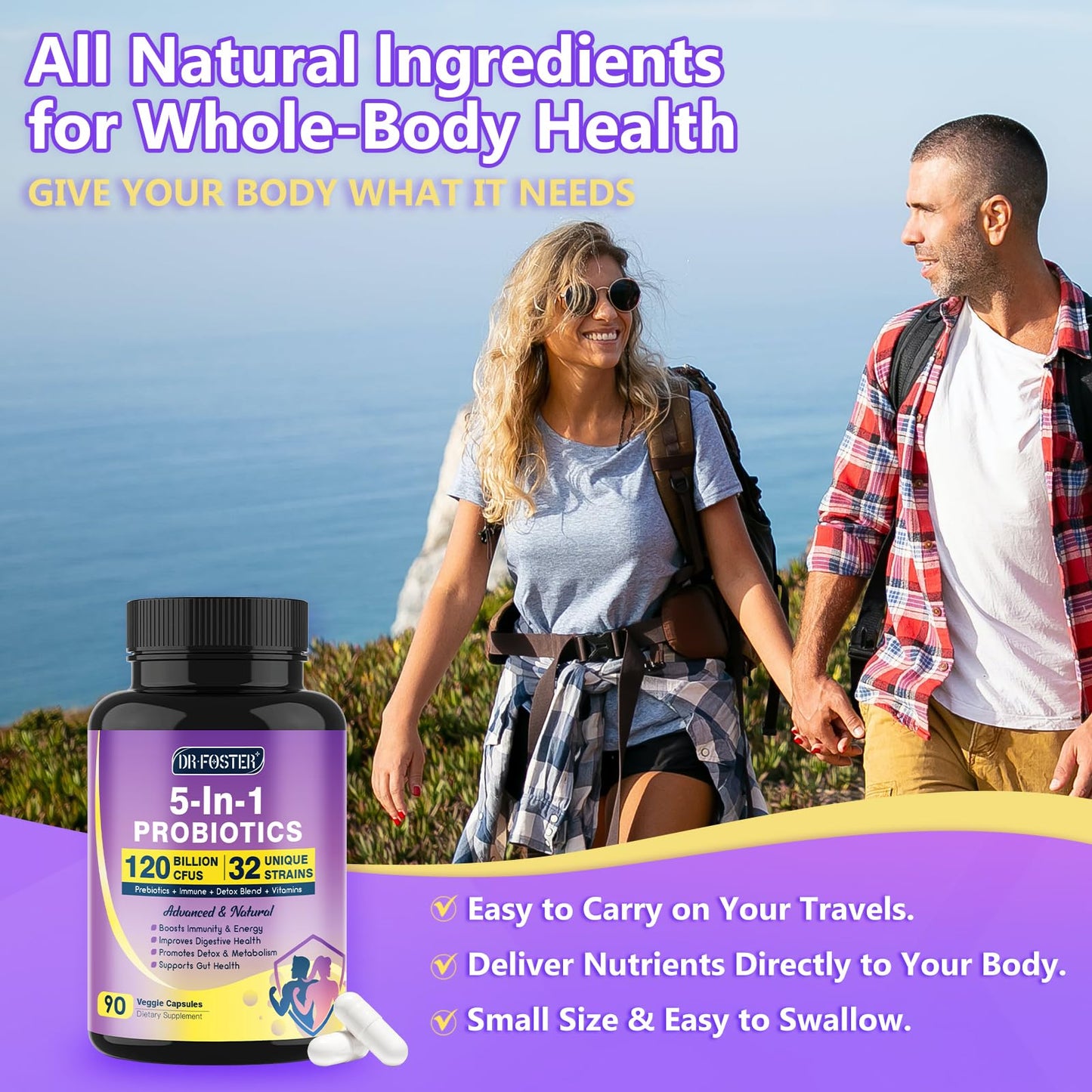 Probiotics for Women & Men – 120B CFUs, Immune Support & Detox Cleanse