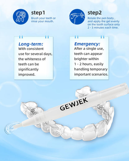 Teeth Whitening Pen 4 Pcs - 35% Carbamide Peroxide Gel | Travel-Portable