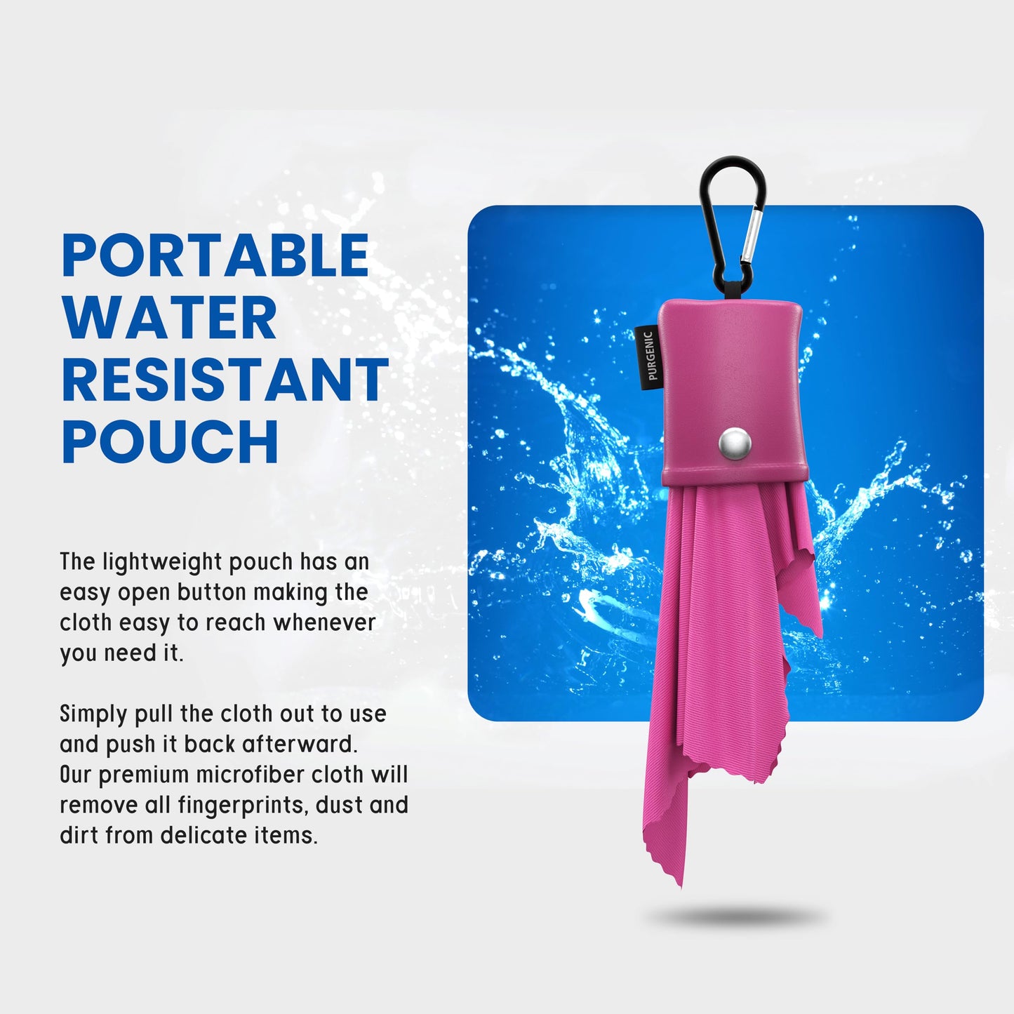 Microfiber Cloths & Glasses Wipes (3 Pack) – Lens & Screen Cleaning (Pink)