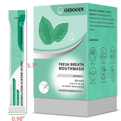 Travel Size Mouthwash Pack of 40 – 0.4 fl oz Mini Mouthwash for Fresh Breath