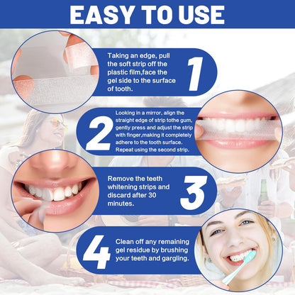 5D Sensitive Teeth Whitening Strips – 21P (42 Strips), Enamel-Safe