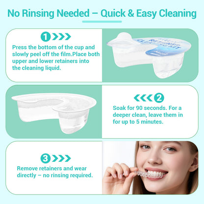 Travel Retainer Cleaner Mint – 10 Pcs | Clear Aligner & Mouth Guard Cleaner