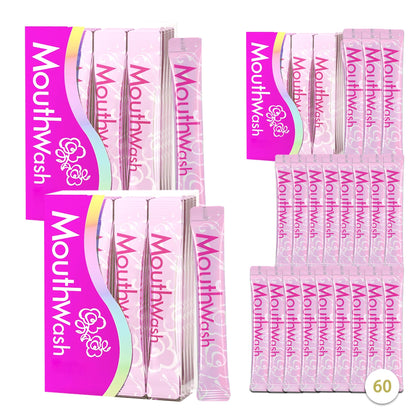 Travel Size Mouthwash Pack of 60 | Mini Portable Mouthwash Set for Fresh Breath