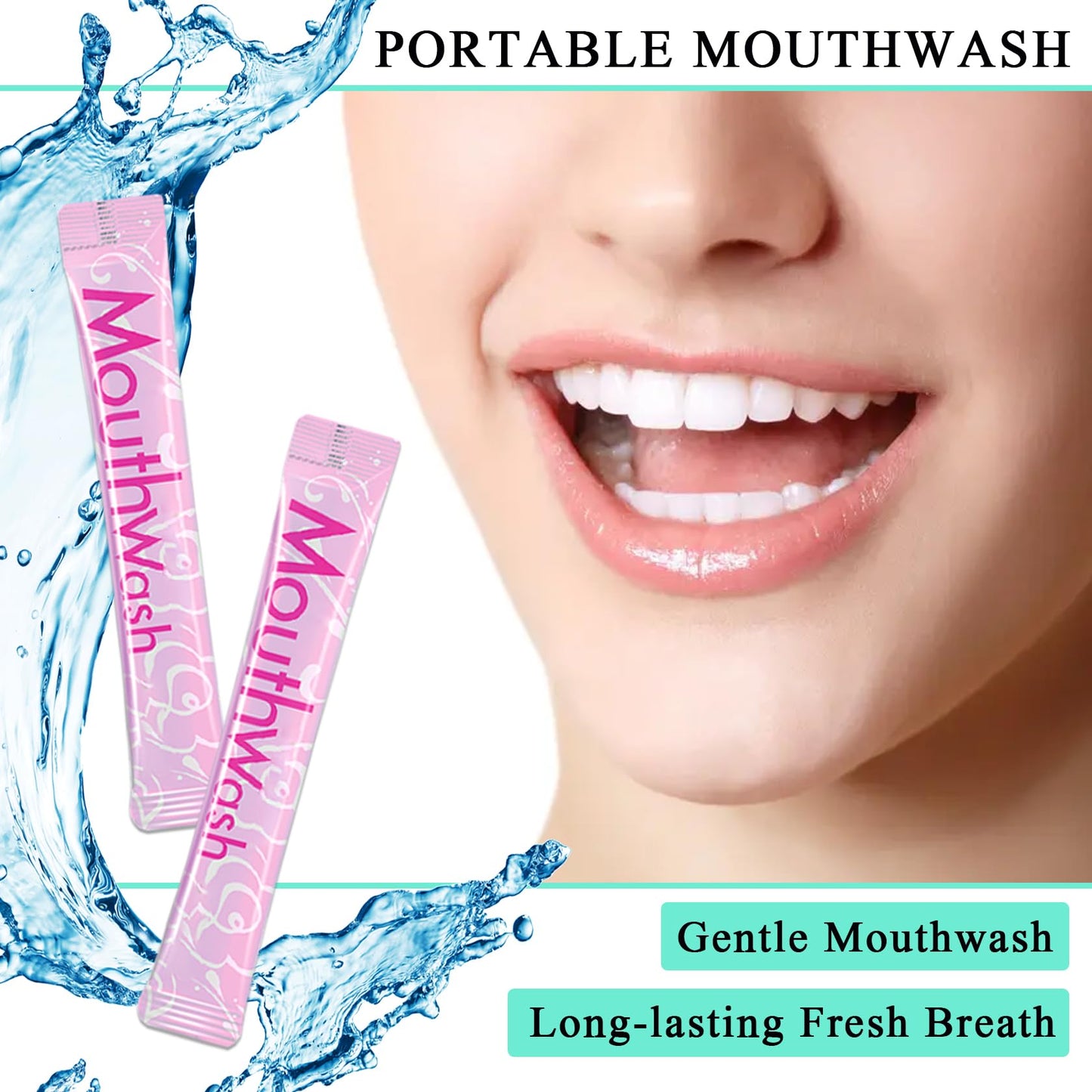 Travel Size Mouthwash Pack of 60 | Mini Portable Mouthwash Set for Fresh Breath