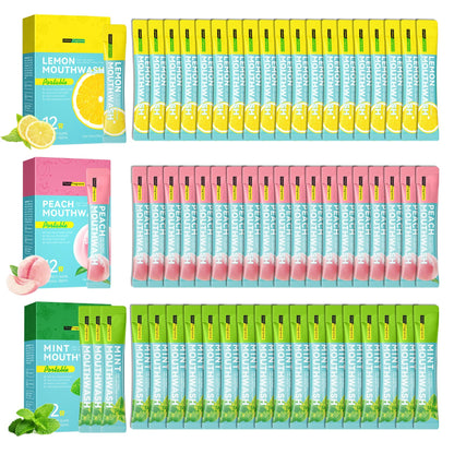 Travel Size Mouthwash Kit – 60-Pack Mini Travel Mouthwash, Portable & Fresh