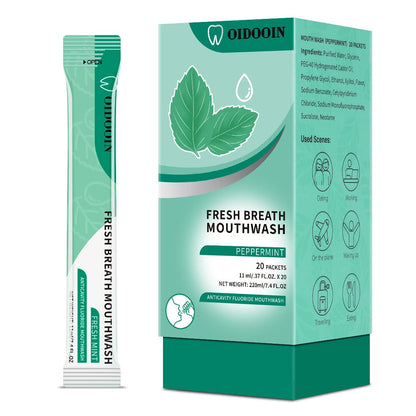 Travel Size Mouthwash Pack of 20 – Portable 0.4 Fl oz Mini Mouthwash for Fresh Breath