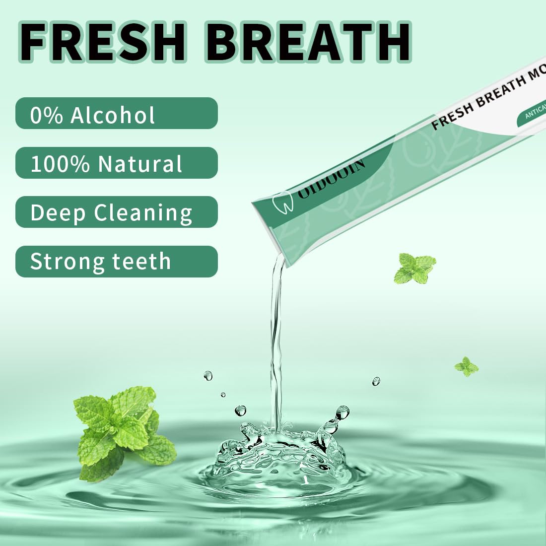 Travel Size Mouthwash Pack of 20 – Portable 0.4 Fl oz Mini Mouthwash for Fresh Breath