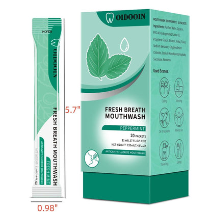 Travel Size Mouthwash Pack of 20 – Portable 0.4 Fl oz Mini Mouthwash for Fresh Breath