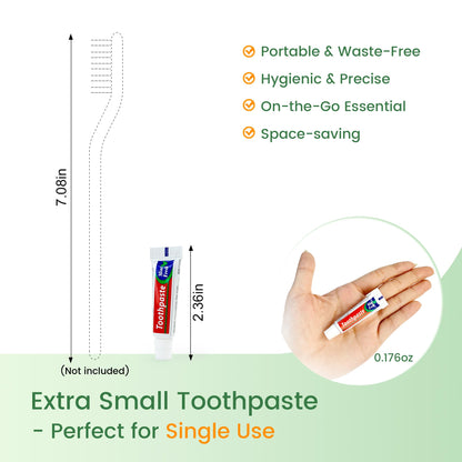 Travel-Size Toothpaste Bulk: 100 Mint 5g Tubes for Hotels & Guests