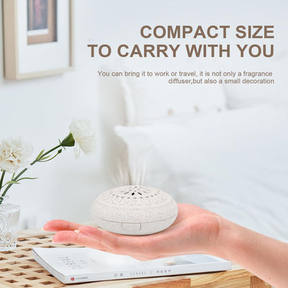 Travel Sized Portable Mini Diffuser for Essential Oils | Waterless No-Sound Aromatherapy for Bedroom, Office, Car
