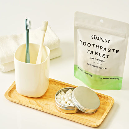 Chewable Fluoride Toothpaste Tablets 60 Pack | Travel Size, Vegan and SLS-Free