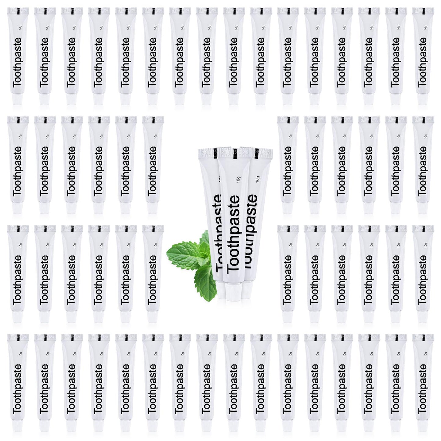 Travel Toothpaste Bulk 50-Pack – 10g/0.35oz for Hotels, Camping & Charities