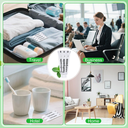 Travel Toothpaste Bulk 50-Pack – 10g/0.35oz for Hotels, Camping & Charities