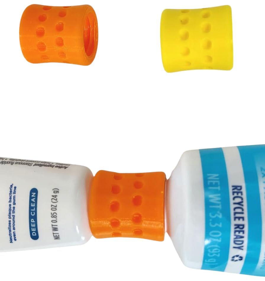 Toothpaste Refill Adapters 2PCs – Fits Crest & Colgate for Travel Packing