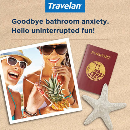 Travelan Anti Diarrhea Pills — Clinically Studied, Drug-Free Traveler’s Diarrhea Prevention, 60 Count