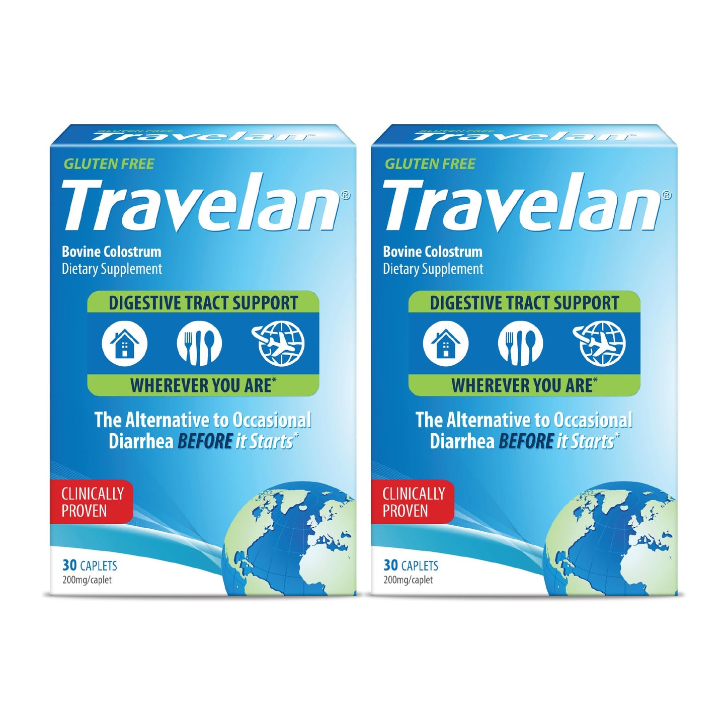 Travelan Anti Diarrhea Pills — Clinically Studied, Drug-Free Traveler’s Diarrhea Prevention, 60 Count