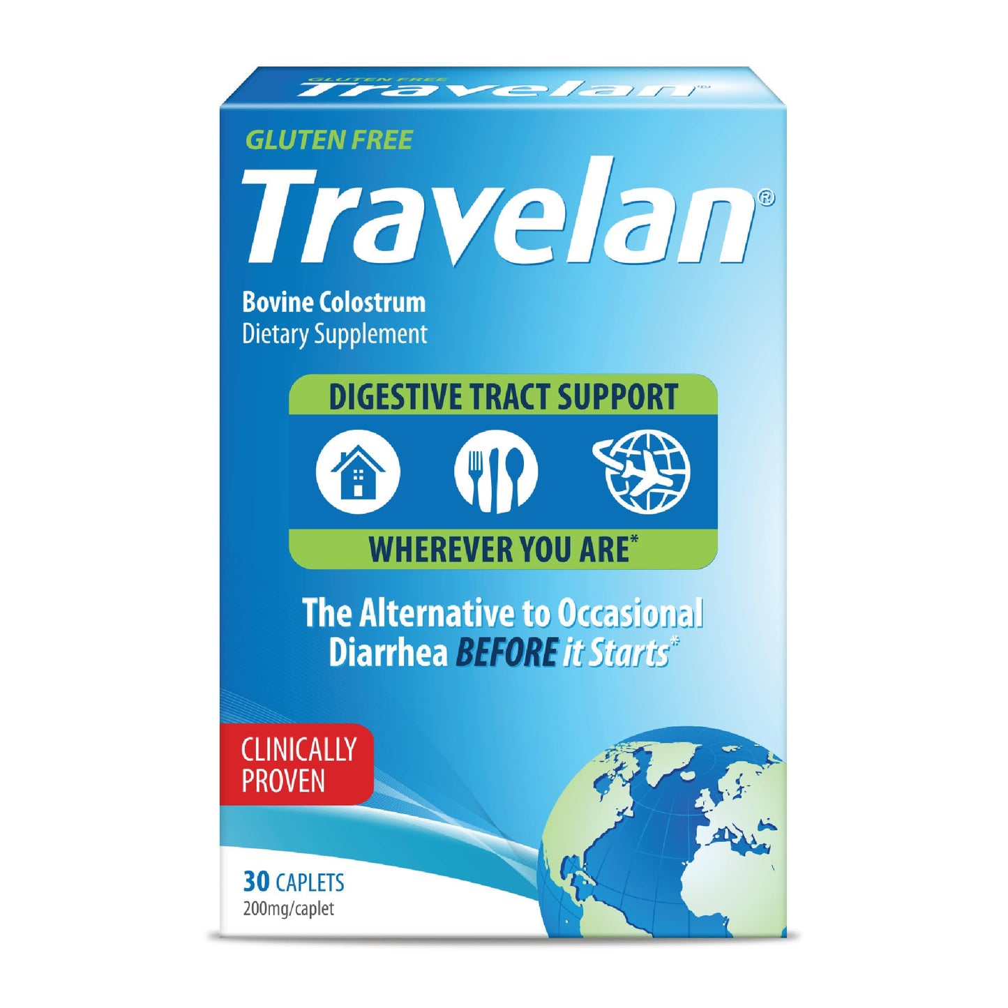 Travelan Anti Diarrhea Pills – Clinically Proven, Drug-Free Colostrum, 30 Count