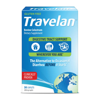 Travelan Anti Diarrhea Pills – Clinically Proven, Drug-Free Colostrum, 30 Count