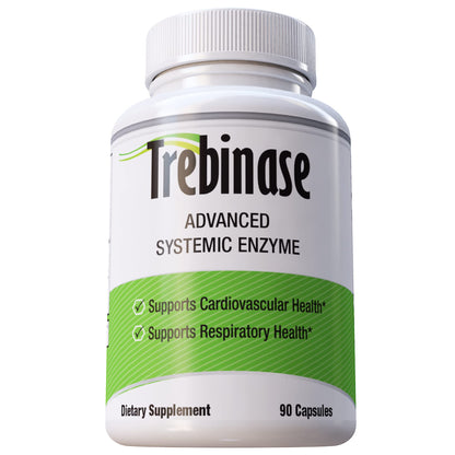Trebinase Systemic Enzyme Blend – Serrapeptase, Nattokinase, Seaprose + Digestive Enzymes (90 Capsules)
