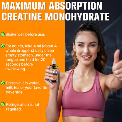 Creatine Monohydrate Liquid HCl – 120 ml Lemon for Women & Men