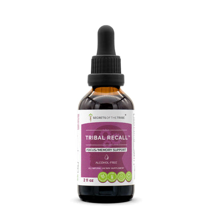 Tribal Recall Alcohol-Free Focus Drops – High-Potency Herbal Tincture (2 oz)