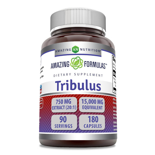 Amazing Formulas Tribulus 750 mg Extract 20:1 Supplement – 15000 mg Equivalent, 180 Capsules, Made in USA BritishVita | Premium UK Vitamins & Wellness Supplements