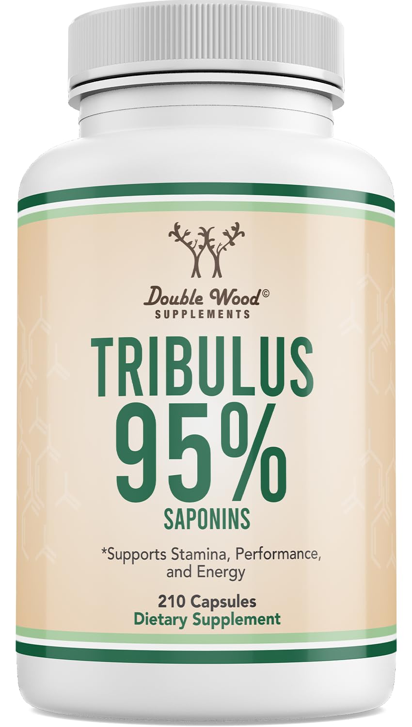 Tribulus Terrestris for Men (95% Saponins) - 210 Capsules | Double Wood