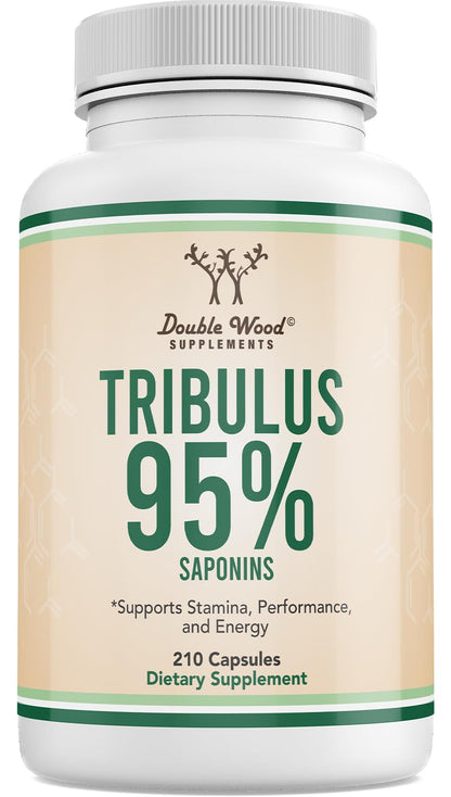 Tribulus Terrestris for Men (95% Saponins) - 210 Capsules | Double Wood