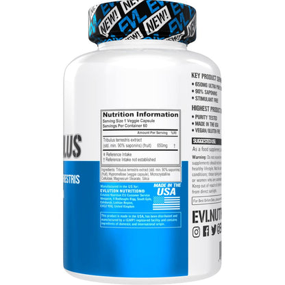 Invigorating Tribulus Terrestris for Men - 90% Saponins | Testosterone Booster